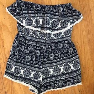 patterned romper